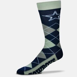 Dallas Cowboys Argyle Socks Crew Length One Size Fits Most NEW!